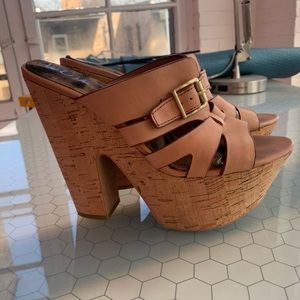 Sam Edelman Nude Chunky Heels/Clogs